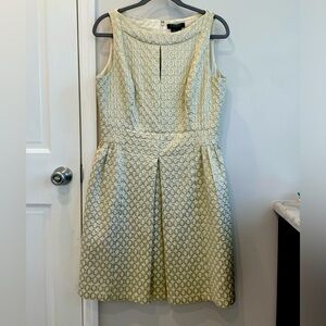 Lauren by Ralph Lauren Size 12 cream and gold dress